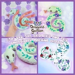 ITH Pansy Blossom Snake Plush Embroidery Pattern(Ith Pansy Blossom Snake Plush Embroidery Pattern)