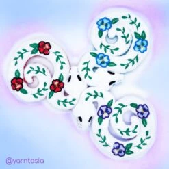 ITH Pansy Blossom Snake Plush Embroidery Pattern(Ith Pansy Blossom Snake Plush Embroidery Pattern) -Dragons' Garden ith pansy blossom snake plush embroidery pattern pattern dragons garden 815650