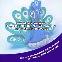 ITH Peacock Plush Embroidery Pattern(Ith Peacock Plush Embroidery Pattern) -Dragons' Garden ith peacock plush embroidery pattern pattern dragons garden 764922