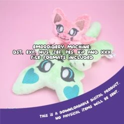 ITH Rose Kitty Plushie Embroidery Pattern(Ith Rose Kitty Plushie Embroidery Pattern) -Dragons' Garden ith rose kitty plushie embroidery pattern pattern dragons garden 816345