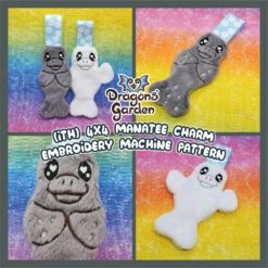 ITH Shy Manatee Keychain Charm Pattern(Ith Manatee Keychain Charm Pattern)