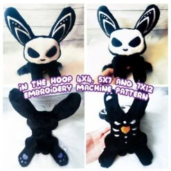 ITH Skeleton Bunny Plushie Embroidery Pattern(Ith Skeleton Bunny Plushie Embroidery Pattern)