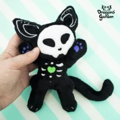 ITH Skeleton Cat Plushie Embroidery Pattern(Ith Skeleton Cat Plushie Embroidery Pattern) -Dragons' Garden ith skeleton cat plushie embroidery pattern 371343