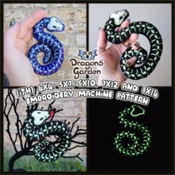 ITH Skeleton Snake(Ith Skeleton Snake Plush Embroidery Pattern)