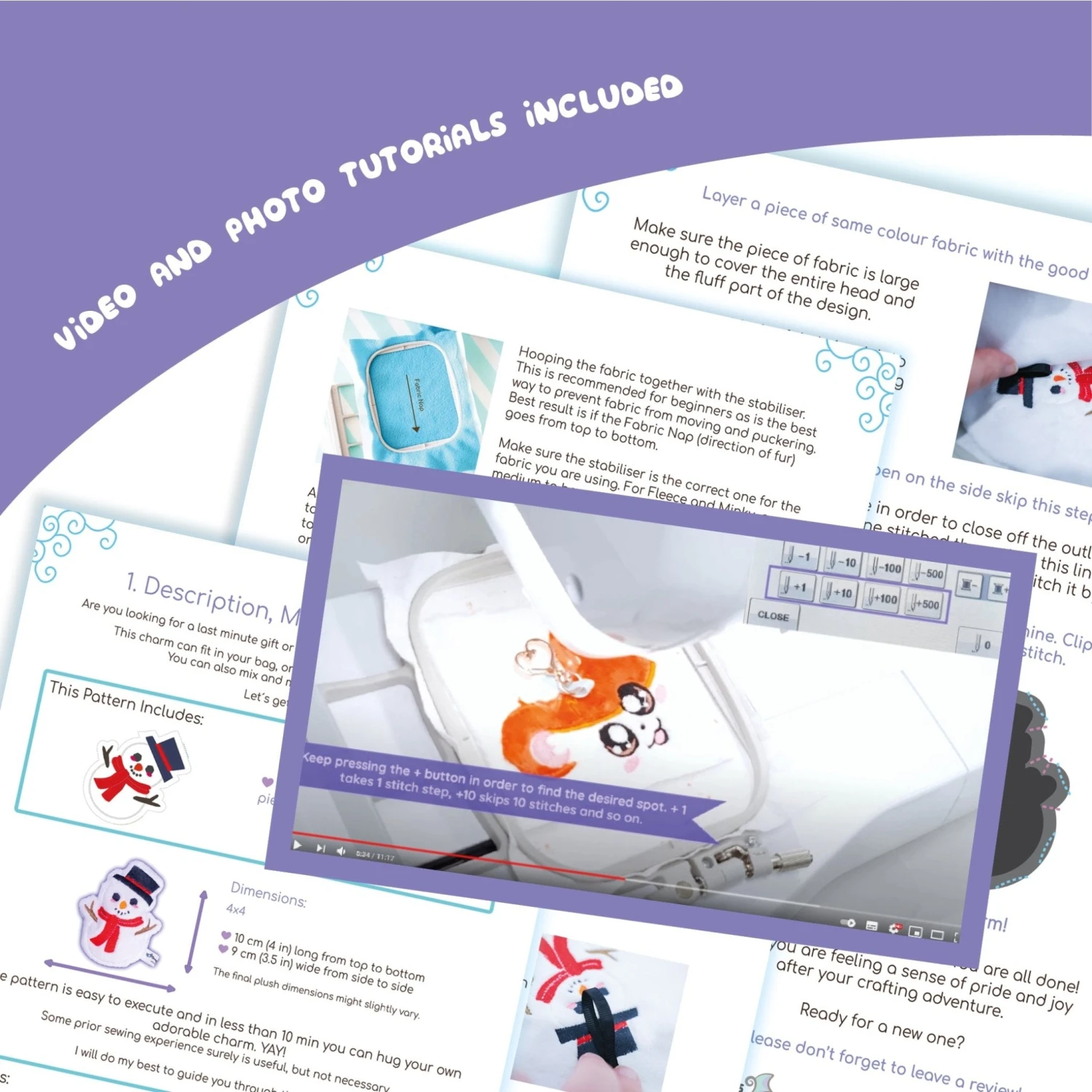 ITH Snowman Charm Plushie Pattern(Ith Snowman Charm Plushie Pattern) 2 ITH Snowman Charm Plushie Pattern(Ith Snowman Charm Plushie Pattern) - Image 2