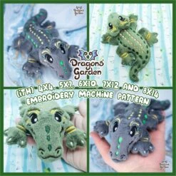 ITH Sobek Egyptian Crocodile Plush Embroidery Pattern(Ith Sobek Egyptian Crocodile Plush Embroidery Pattern)