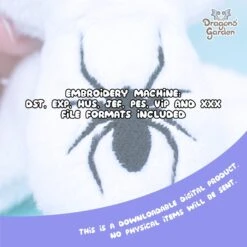 ITH Spider Bat Plushie Embroidery Pattern(Ith Spider Bat Plushie Embroidery Pattern) -Dragons' Garden ith spider bat plushie embroidery pattern pattern dragons garden 625541