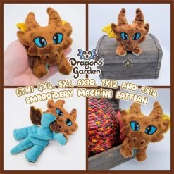 ITH Spikey Dragon Plushie Pattern(Ith Spikey Dragon Plushie Pattern)