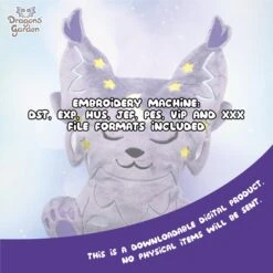 ITH Starry Lynx Pillow Plush Embroidery Pattern(Ith Starry Lynx Pillow Plush Embroidery Pattern) -Dragons' Garden ith starry lynx pillow plush embroidery pattern pattern dragons garden 465957