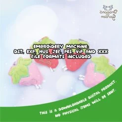 ITH Strawberry Charm Pattern(Ith Strawberry Charm Pattern) -Dragons' Garden ith strawberry charm pattern pattern dragons garden 130589