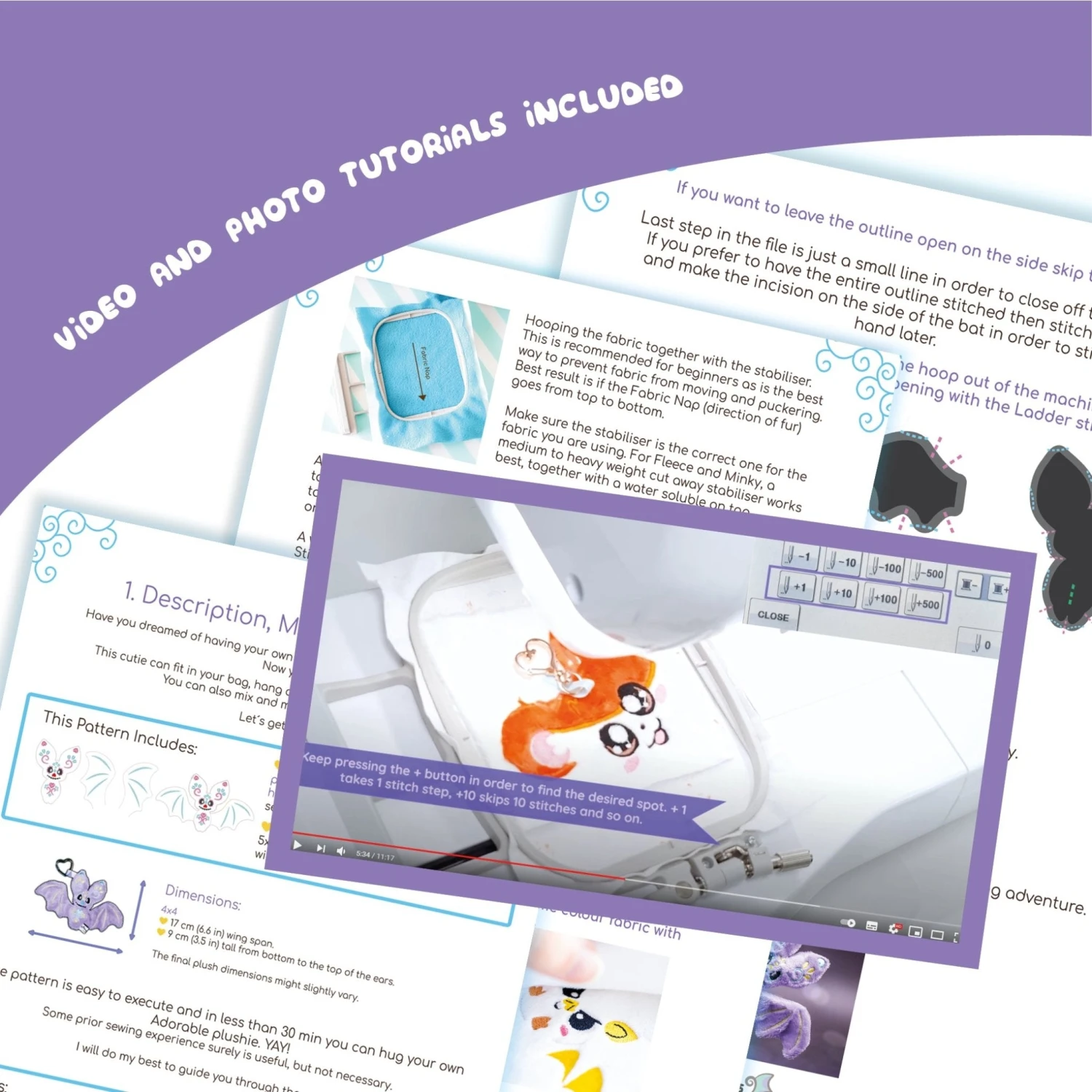 ITH Sugar Bat Charm Pattern(Copy Of Ith Hamtaro Hamster Charm Pattern) 2 ITH Sugar Bat Charm Pattern(Copy Of Ith Hamtaro Hamster Charm Pattern) - Image 2