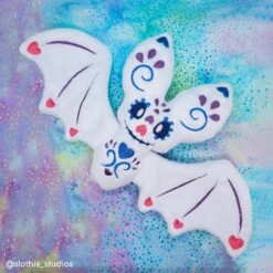 ITH Sugar Skull Bat Plushie Embroidery Pattern(Ith Sugar Skull Bat Plushie Embroidery Pattern) -Dragons' Garden ith sugar skull bat plushie embroidery pattern pattern dragons garden 460530