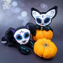 ITH Sugar Skull Kitty Plushie Embroidery Pattern(Ith Sugar Skull Kitty Plushie Embroidery Pattern) -Dragons' Garden ith sugar skull kitty plushie embroidery pattern pattern dragons garden 236209