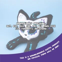 ITH Sugar Skull Kitty Plushie Embroidery Pattern(Ith Sugar Skull Kitty Plushie Embroidery Pattern) -Dragons' Garden ith sugar skull kitty plushie embroidery pattern pattern dragons garden 916683