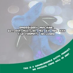 ITH Vampire Cat Halloween Plushie Embroidery Pattern(Ith Vampire Cat Halloween Plushie Embroidery Pattern) -Dragons' Garden ith vampire cat halloween plushie embroidery pattern pattern dragons garden 159395