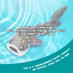 ITH Whale Shark Plush Embroidery Pattern(Ith Whale Shark Plush Embroidery Pattern) -Dragons' Garden ith whale shark plush embroidery pattern pattern dragons garden 336954