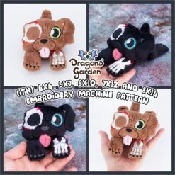 ITH Zombie Pug Plush Pattern(Ith Zombie Pug Plush Pattern)