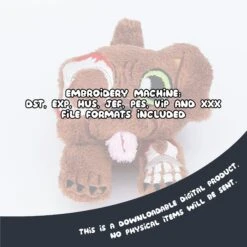 ITH Zombie Pug Plush Pattern(Ith Zombie Pug Plush Pattern) -Dragons' Garden ith zombie pug plush pattern pattern dragons garden 996537