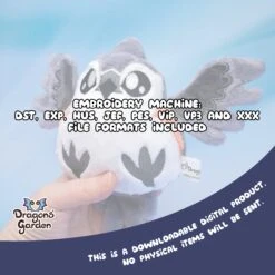 ITH Tufted Titmouse Bird Plush Embroidery Pattern(Ith Tufted Titmouse Bird Plush Embroidery Pattern) -Dragons' Garden kisting titmouse4