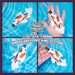 ITH Koi Carp Fish Charm Embroidery Pattern(Ith Koi Carp Fish Charm Embroidery Pattern)