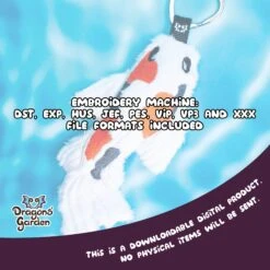 ITH Koi Carp Fish Charm Embroidery Pattern(Ith Koi Carp Fish Charm Embroidery Pattern) -Dragons' Garden koifishlisting2