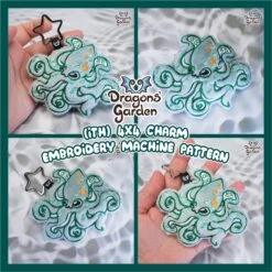 ITH Kraken Octopus Charm Embroidery Pattern(Ith Kraken Octopus Charm Embroidery Pattern)