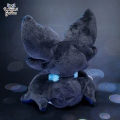 Medium Blue And Azure Sitting Bat Plushie(Medium Blue And Mint Yellow Sitting Bat Plushie) -Dragons' Garden medium blue and mint yellow sitting bat plushie plushie dragons garden original creation 468660