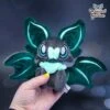 Medium Emerald And Mint Sitting Bat Plushie(Medium Emerald And Mint Sitting Bat Plushie)