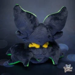 Medium Green And Yellow Sitting Bat Plushie(Medium Green And Yellow Sitting Bat Plushie) -Dragons' Garden medium green and yellow sitting bat plushie plushie dragons garden original creation 664641