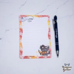 Orange Magical Dragon Notepad | A6 Dragon Notepads(Orange Magical Dragon Notepad A6 Dragon Notepads 1) -Dragons' Garden orange magical dragon notepad a6 dragon notepads notebooks notepads dragons garden notebook 851189