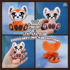 ITH Red Panda Blob Plushie Pattern(Ith Red Panda Blob Plushie Pattern)