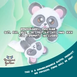 ITH Panda Bear Embroidery Pattern(Ith Panda Bear Embroidery Pattern) -Dragons' Garden pandalisting4