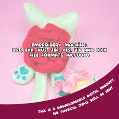 ITH Rose Plush Flower Pattern(Ith Rose Plush Flower Pattern) -Dragons' Garden roselisting4