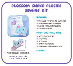 Sakura Blossom Snake Plushie Sewing Kit(Sakura Blossom Snake Plushie Sewing Kit) -Dragons' Garden sakura blossom snake plushie sewing kit sewing kit dragons garden sewing kit 757758