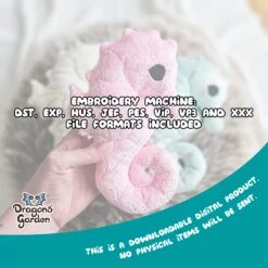 ITH Sea Horse Plush Pattern(Ith Sea Horse Plush Pattern) -Dragons' Garden seahorselistingplush4