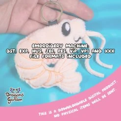 ITH Shrimp Charm Embroidery Pattern(Ith Shrimp Charm Embroidery Pattern) -Dragons' Garden shrimplisting2