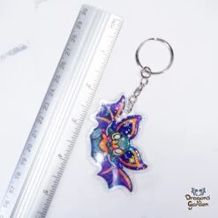 Sitting Bat | Holographic Acrylic Keychain(Sitting Bat Holographic Acrylic Keychain) -Dragons' Garden sitting bat holographic acrylic keychain keychain dragons garden keychain 958036