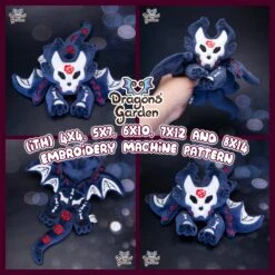 ITH Skeleton Dragon Embroidery Pattern(Ith Skeleton Dragon Embroidery Pattern)