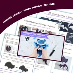 ITH Skeleton Dragon Embroidery Pattern(Ith Skeleton Dragon Embroidery Pattern) -Dragons' Garden sksleton dragon listing2