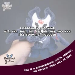 ITH Skeleton Dragon Embroidery Pattern(Ith Skeleton Dragon Embroidery Pattern) -Dragons' Garden sksleton dragon listing4