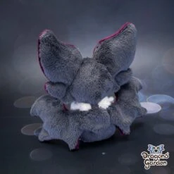 Small Aubergine And Beige Sitting Bat Plushie(Small Aubergine And Beige Sitting Bat Plushie) -Dragons' Garden small aubergine and beige sitting bat plushie plushie dragons garden new 980821