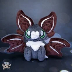 Small Brown And Beige Sitting Bat Plushie(Small Brown And Beige Sitting Bat Plushie) -Dragons' Garden small brown and beige sitting bat plushie plushie dragons garden original creation 327094