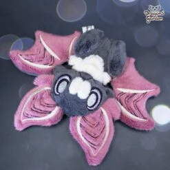 Small Dust Pink And Beige Sitting Bat Plushie(Small Dust Pink And Beige Sitting Bat Plushie) -Dragons' Garden small dust pink and beige sitting bat plushie plushie dragons garden original creation 148263