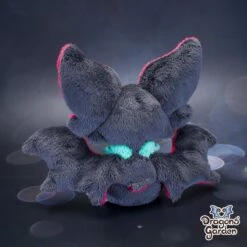 Small Fuchsia And Mint Sitting Bat Plushie(Small Fuchsia And Azure Sitting Bat Plushie) -Dragons' Garden small fuchsia and mint sitting bat plushie plushie dragons garden new 466584