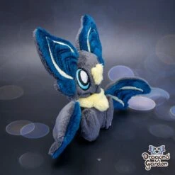 Small Navy And Yellow Sitting Bat Plushie(Small Navy And Yellow Sitting Bat Plushie) -Dragons' Garden small navy and yellow sitting bat plushie plushie dragons garden new 574526