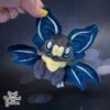 Small Navy And Yellow Sitting Bat Plushie(Small Navy And Yellow Sitting Bat Plushie)