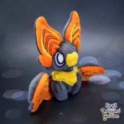 Small Orange And Yellow Sitting Bat Plushie(Small Orange And Yellow Sitting Bat Plushie) -Dragons' Garden small orange and yellow sitting bat plushie plushie dragons garden new 240513