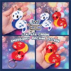 ITH Flower Snake Charm Embroidery Pattern(Ith Flower Snake Charm Embroidery Pattern)