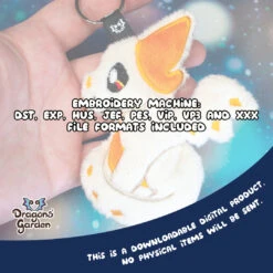 ITH Spikey Drake Charm Embroidery Pattern(Ith Spikey Drake Charm) -Dragons' Garden spikeydrakelisting2