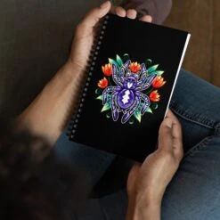 Tarantula With Flowers | A5 Bullet Journal Spiral Notebook(Tarantula With Flowers A5 Bullet Journal Spiral Notebook)